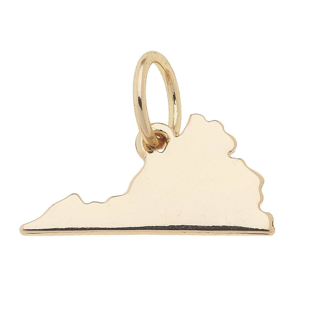 Virginia State Charm in Shiny Gold